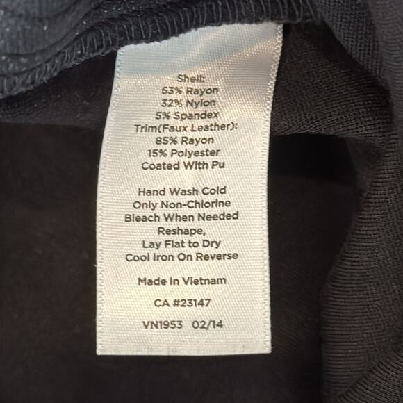 Talbots Women's Leather Trim Pencil Skirt Black Size 10 - Picture 6 of 7